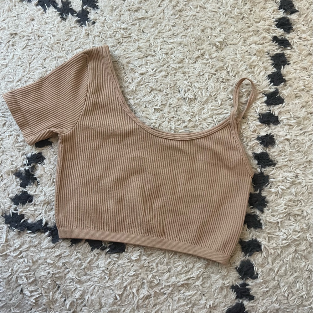 Zara One Shoulder Crop Top